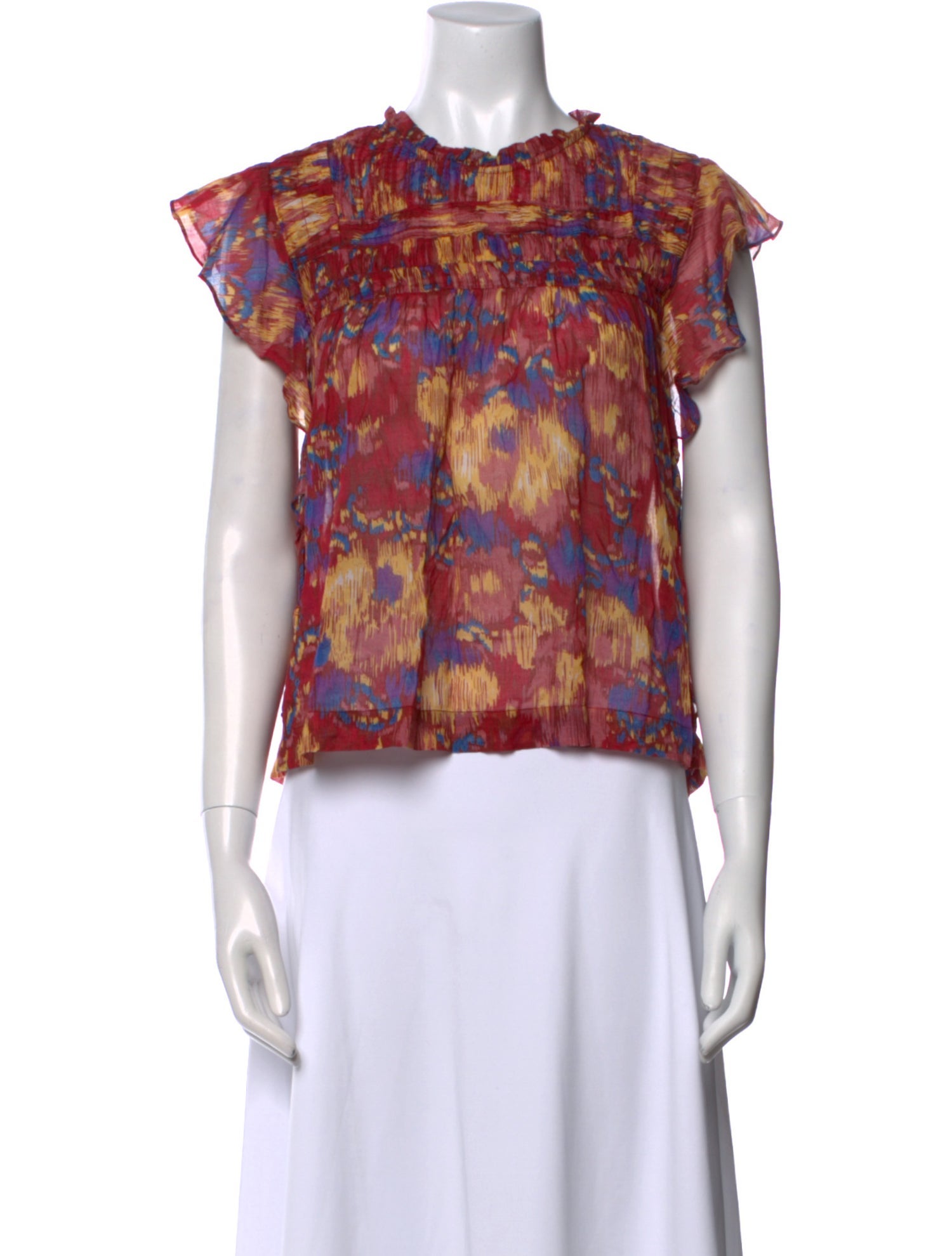Étoile Isabel Marant Printed Crew Neck Blouse