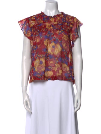 Étoile Isabel Marant Printed Crew Neck Blouse