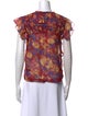 Étoile Isabel Marant Printed Crew Neck Blouse
