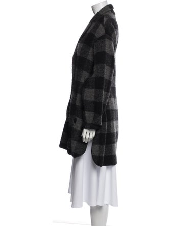 Étoile Isabel Marant Wool Plaid Print Peacoat