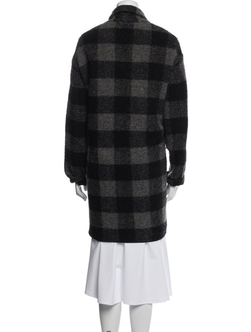 Étoile Isabel Marant Wool Plaid Print Peacoat
