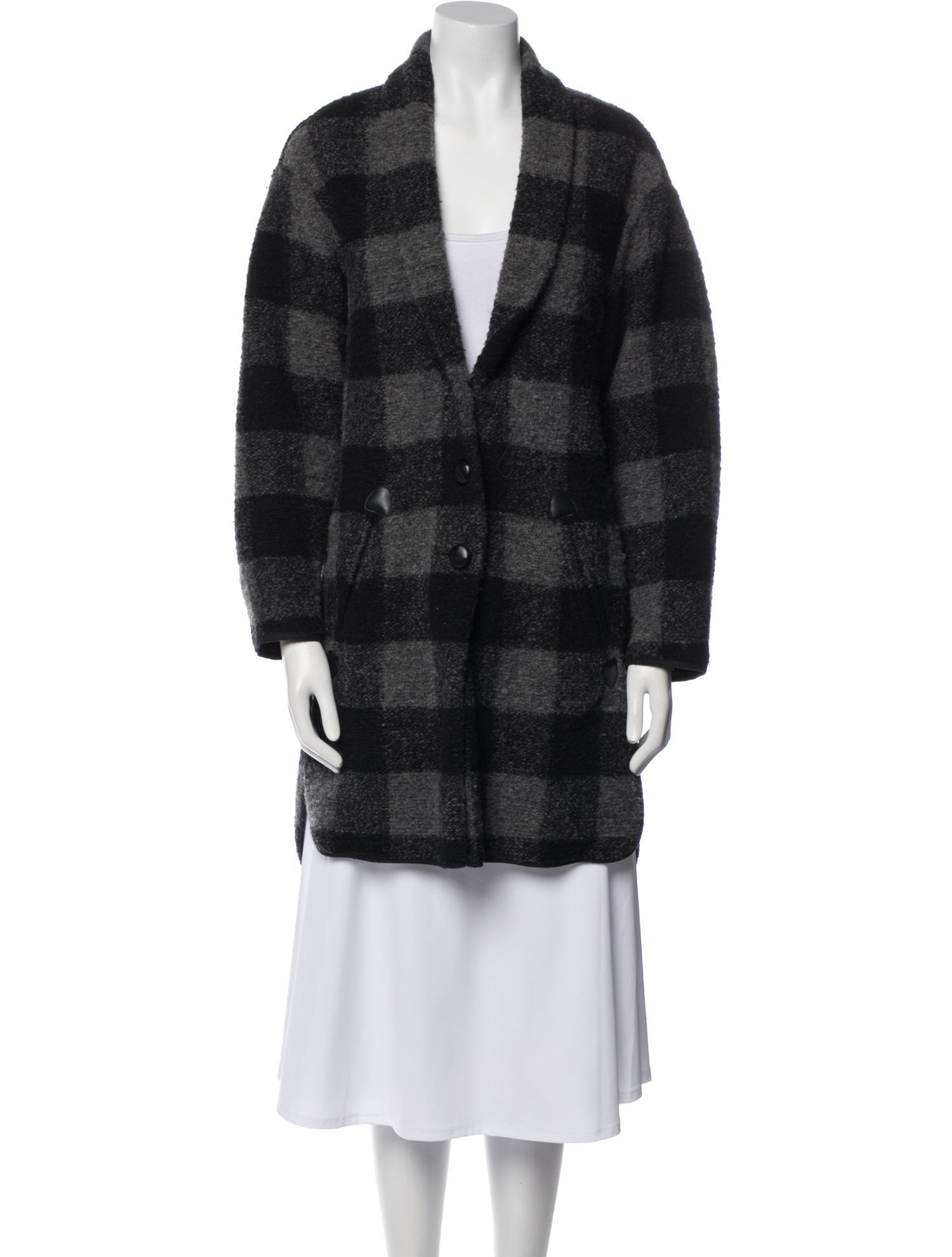 Étoile Isabel Marant Wool Plaid Print Jacket