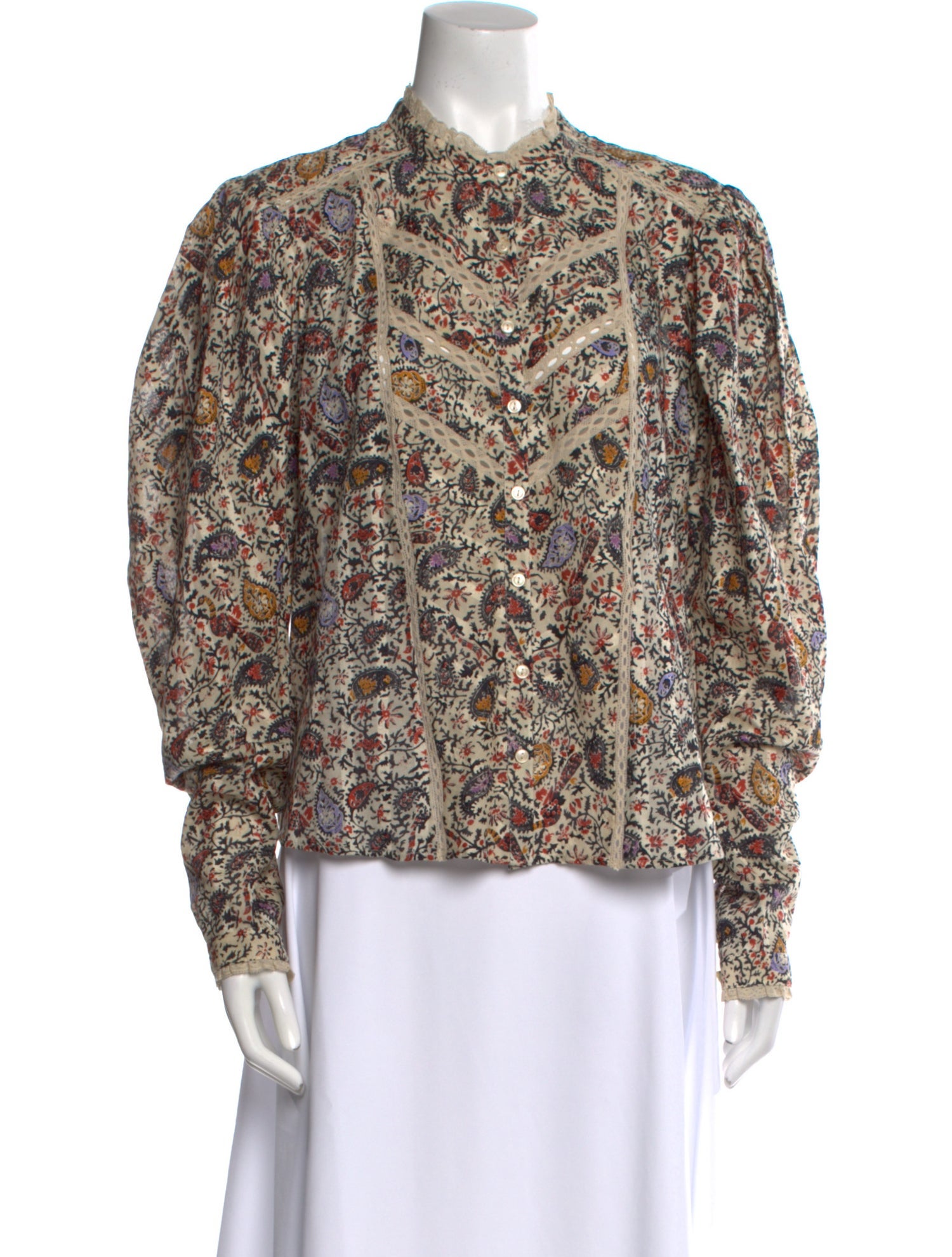 Étoile Isabel Marant Paisley Print Mock Neck Blouse