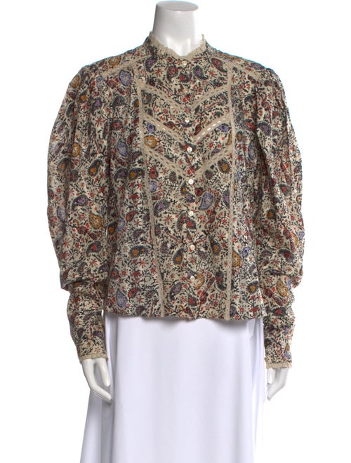 Étoile Isabel Marant Paisley Print Mock Neck Blouse