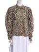 Étoile Isabel Marant Paisley Print Mock Neck Blouse