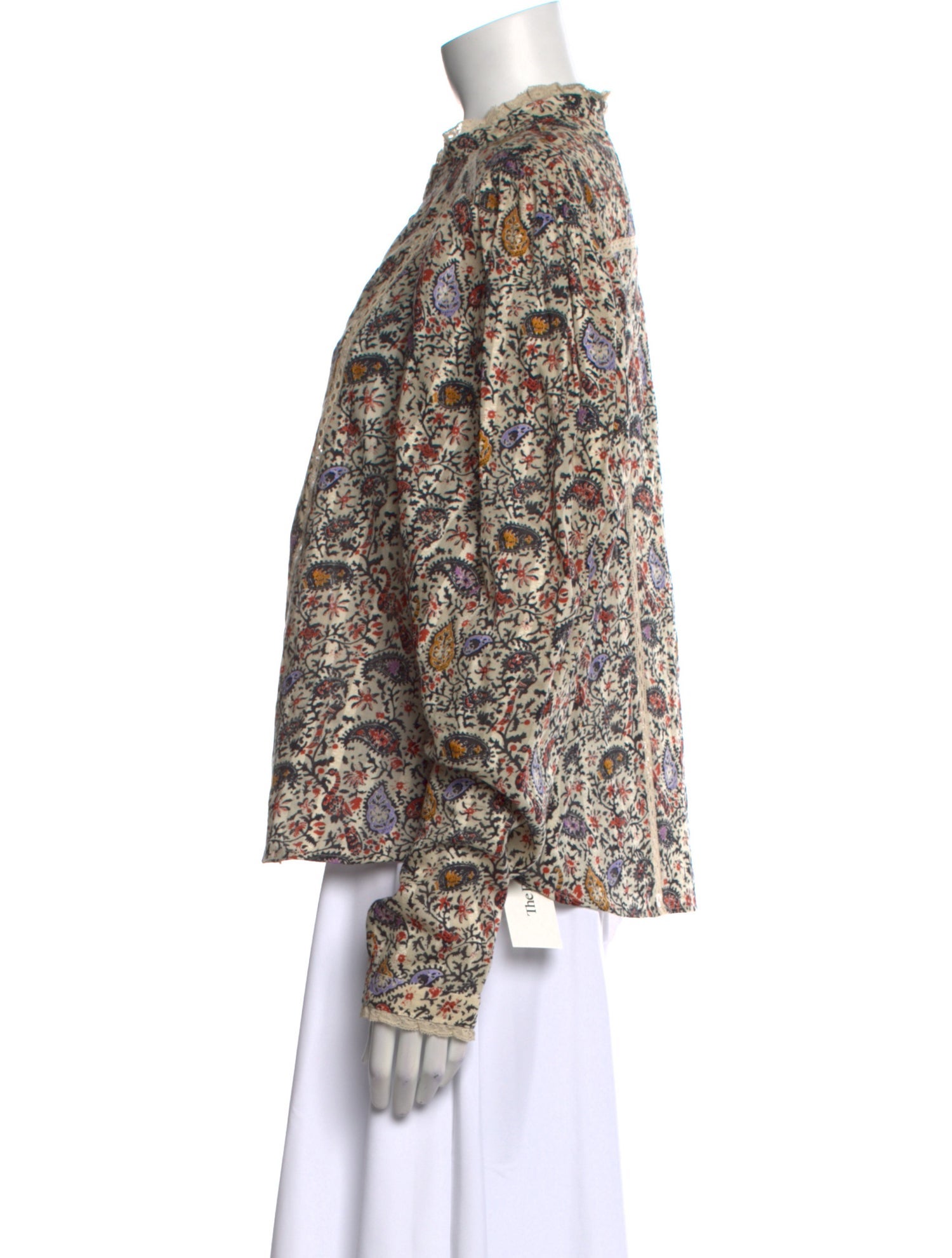 Étoile Isabel Marant Paisley Print Mock Neck Blouse