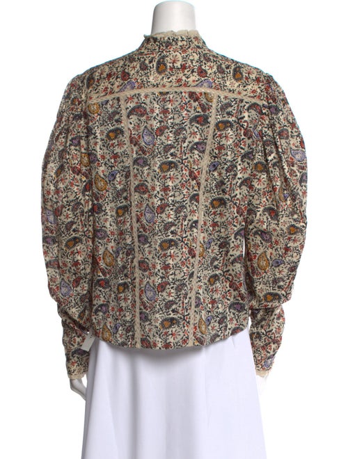 Étoile Isabel Marant Paisley Print Mock Neck Blouse