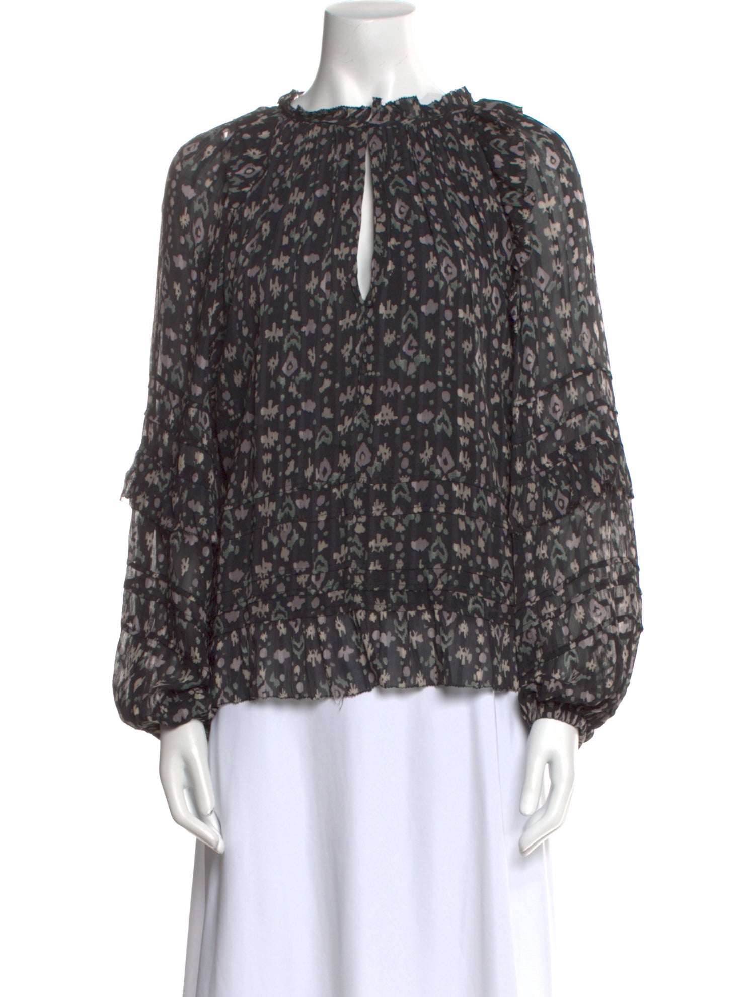 Étoile Isabel Marant Printed Mock Neck Blouse