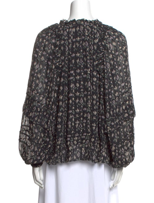 Étoile Isabel Marant Printed Mock Neck Blouse