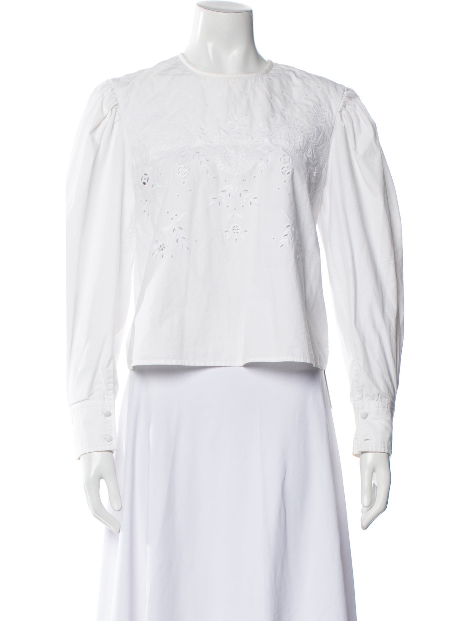 Étoile Isabel Marant Crew Neck Long Sleeve Crop Top