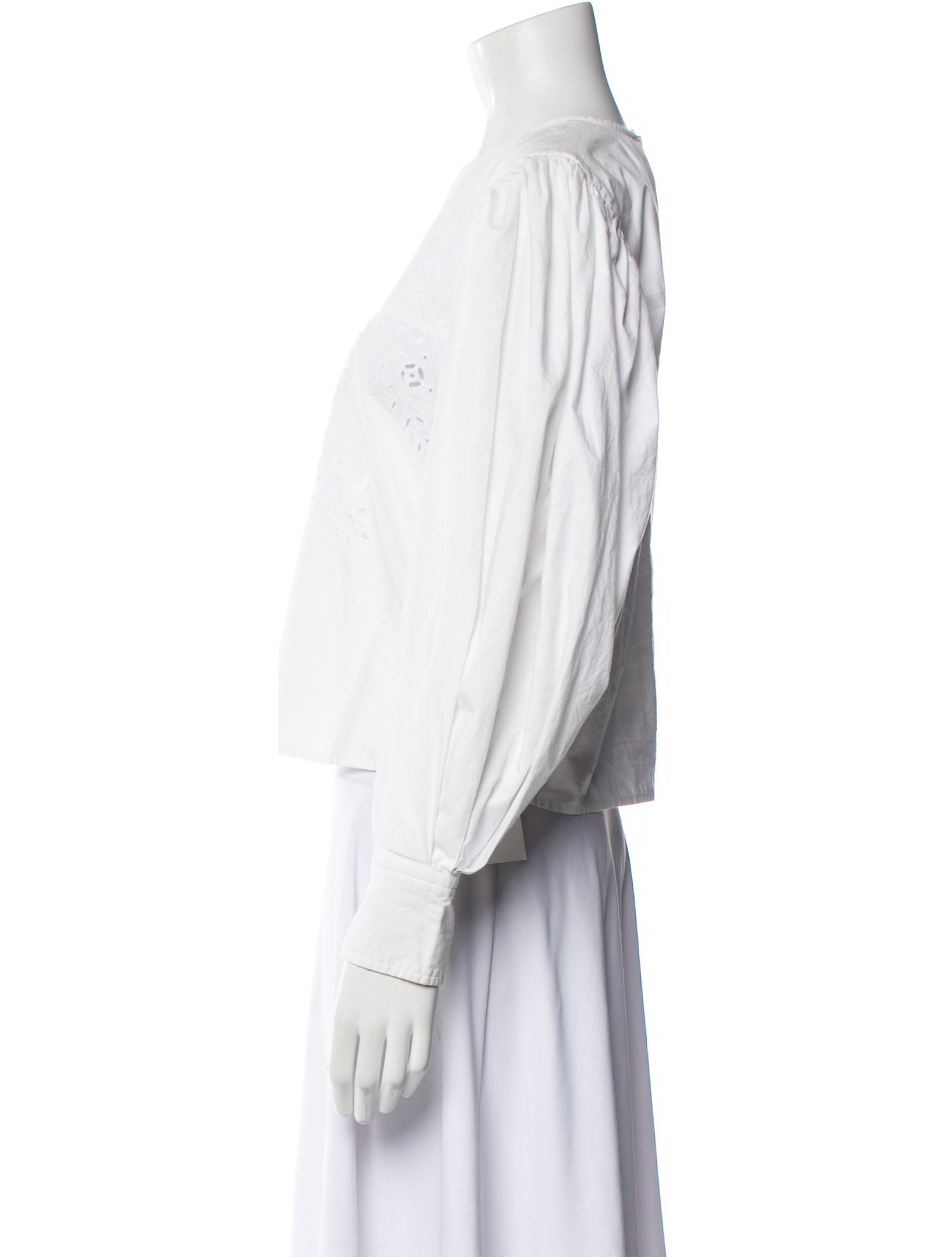 Étoile Isabel Marant Crew Neck Long Sleeve Crop Top