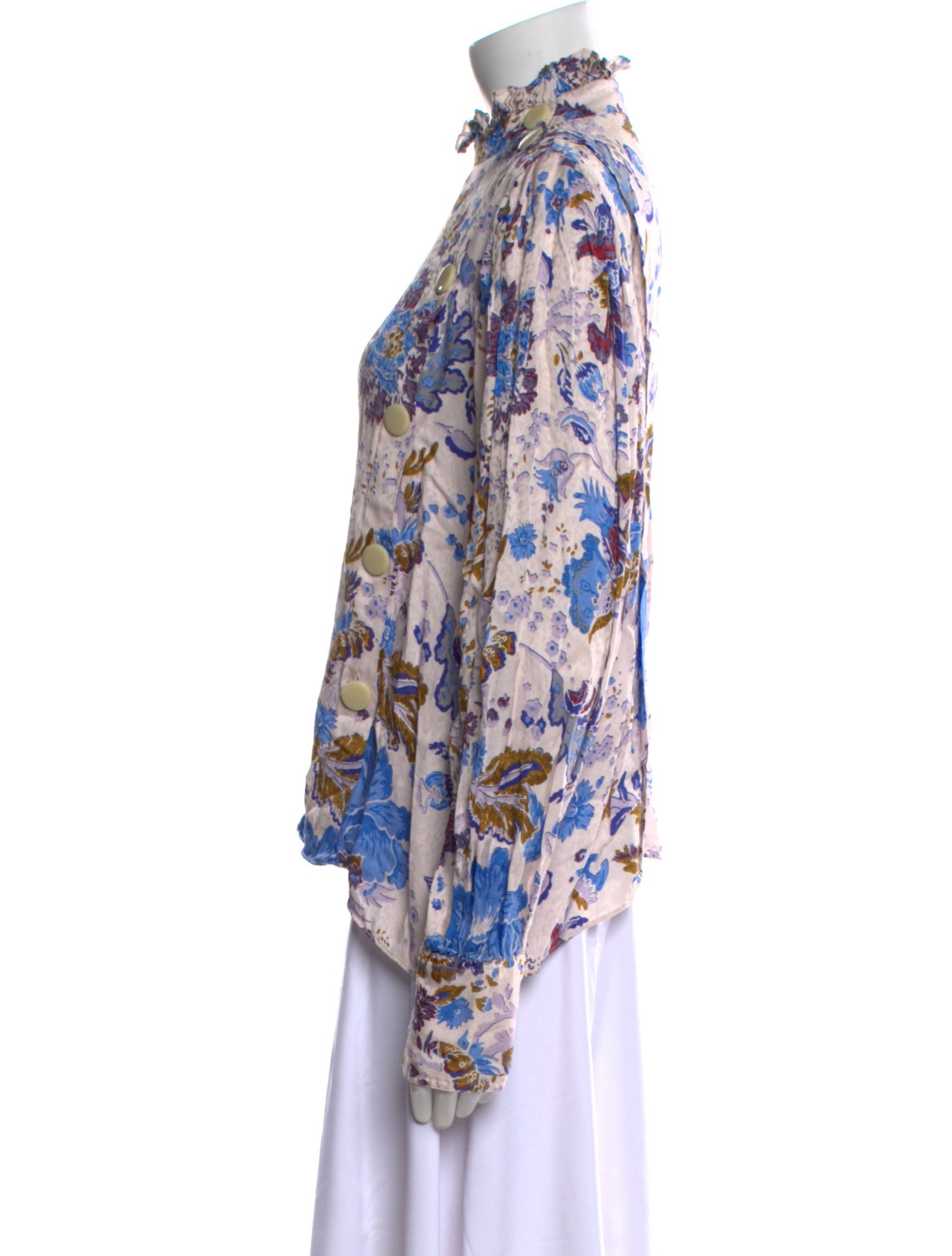 Étoile Isabel Marant Floral Print Mock Neck Blouse