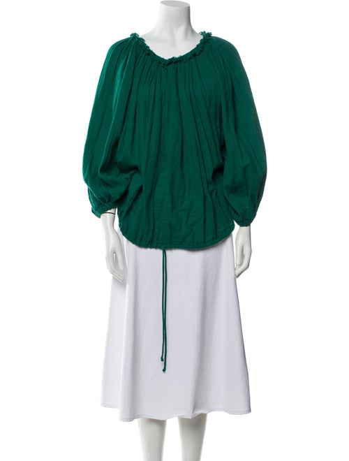 Étoile Isabel Marant Scoop Neck Three-Quarter Sleeve Blouse