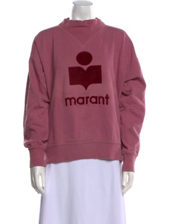 Étoile Isabel Marant Graphic Print Mock Neck Sweatshirt