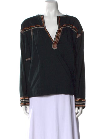 Étoile Isabel Marant V-Neck Long Sleeve Sweatshirt