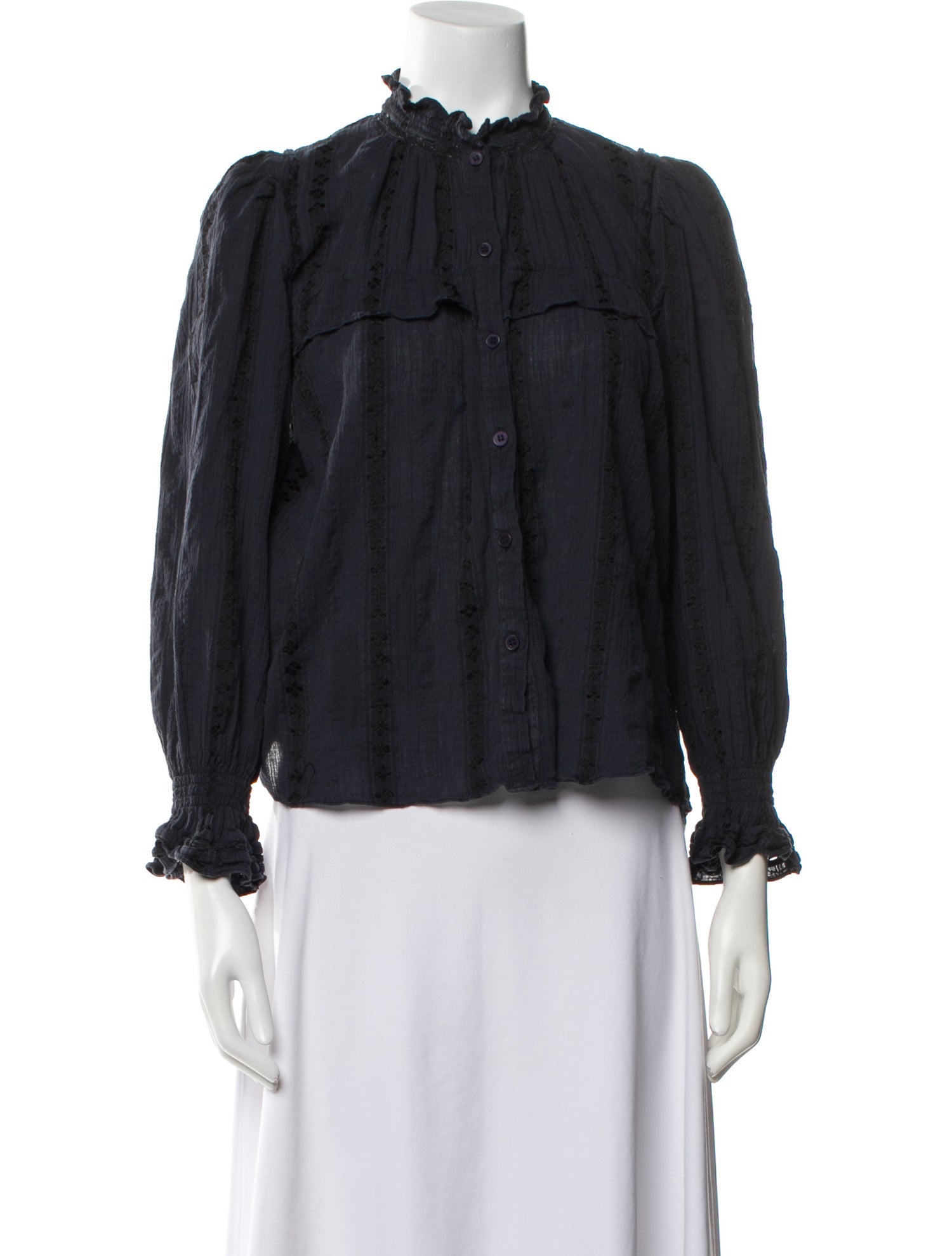 Étoile Isabel Marant Mock Neck Long Sleeve Blouse