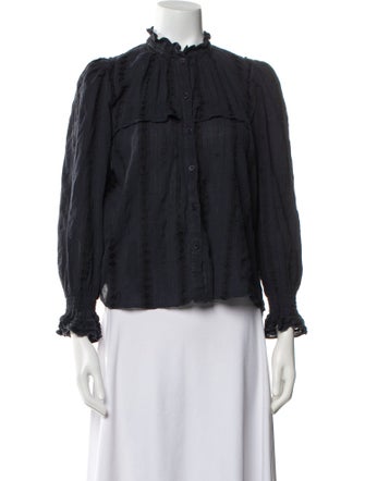 Étoile Isabel Marant Mock Neck Long Sleeve Blouse