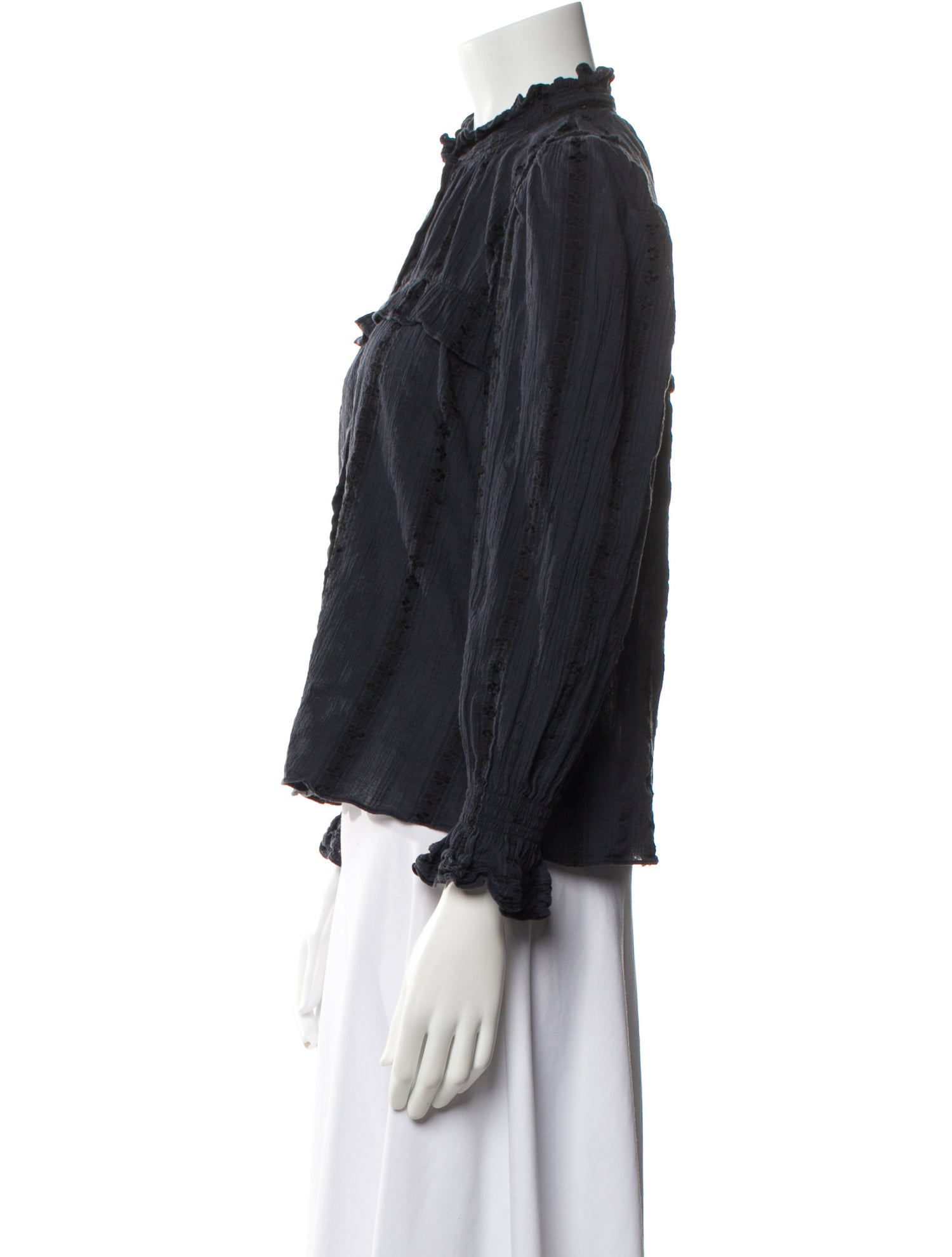Étoile Isabel Marant Mock Neck Long Sleeve Blouse