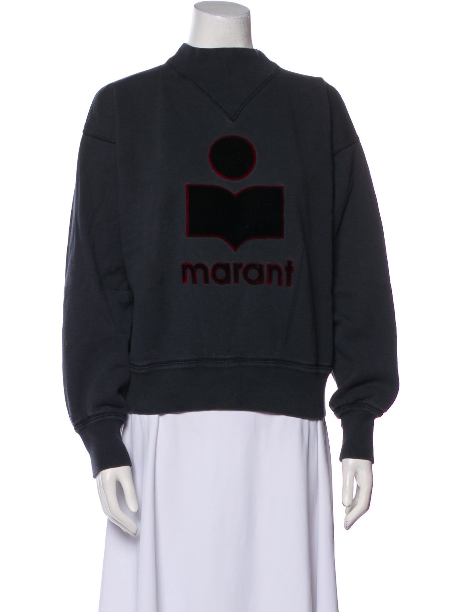 Étoile Isabel Marant Graphic Print Mock Neck Sweatshirt