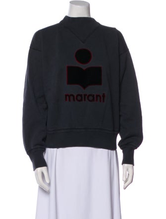 Étoile Isabel Marant Graphic Print Mock Neck Sweatshirt