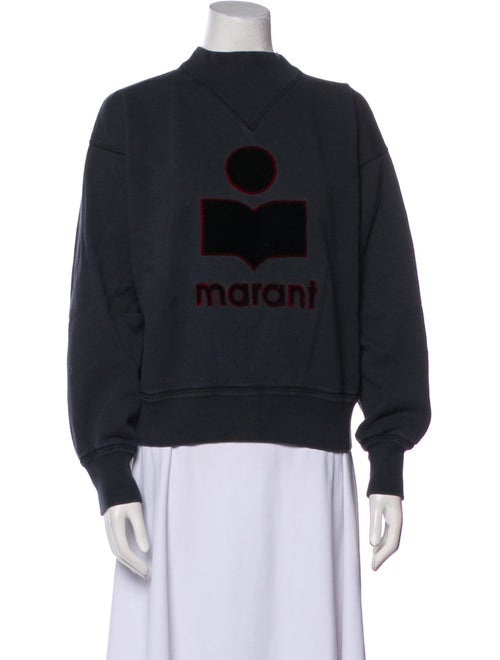 Étoile Isabel Marant Graphic Print Mock Neck Sweatshirt