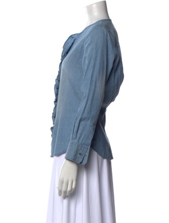 Étoile Isabel Marant V-Neck Long Sleeve Blouse