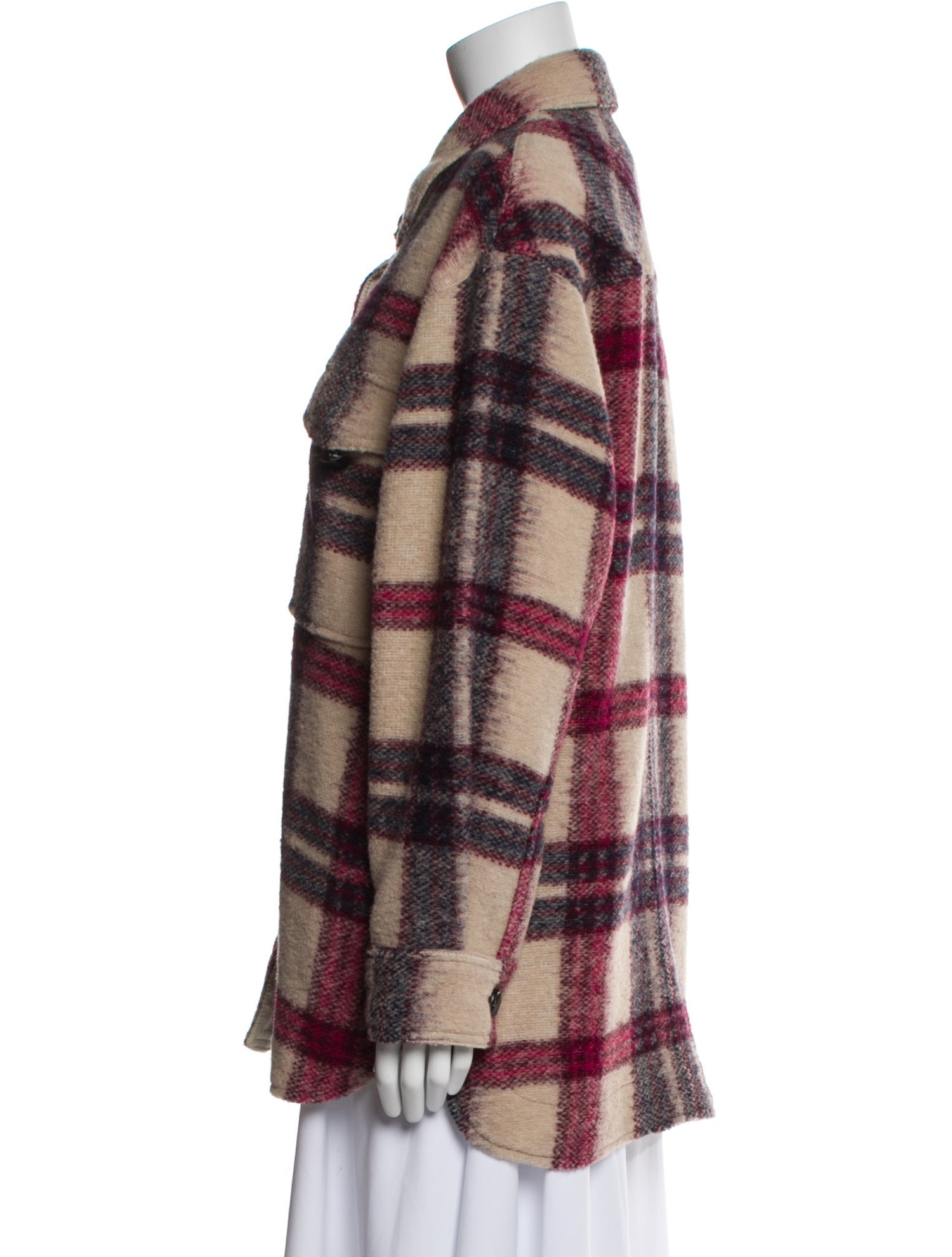 Étoile Isabel Marant Wool Plaid Print Jacket