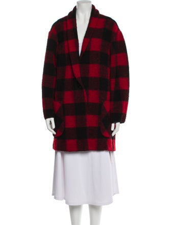 Étoile Isabel Marant Wool Plaid Print Coat