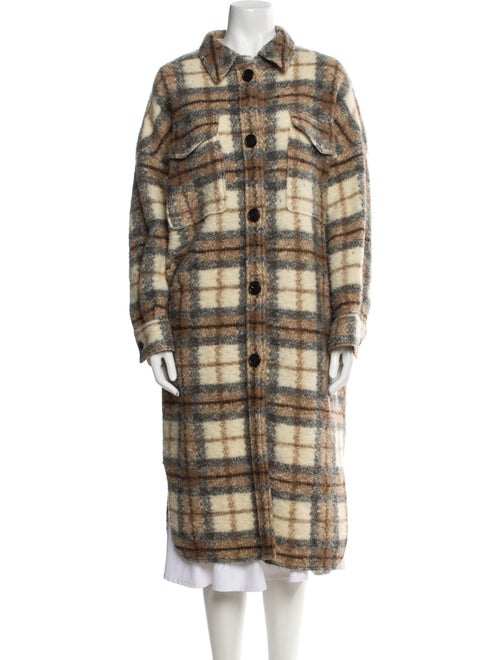Étoile Isabel Marant Wool Plaid Print Coat