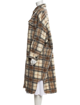 Étoile Isabel Marant Wool Plaid Print Coat