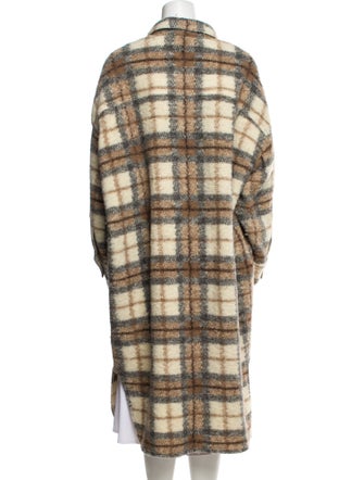 Étoile Isabel Marant Wool Plaid Print Coat