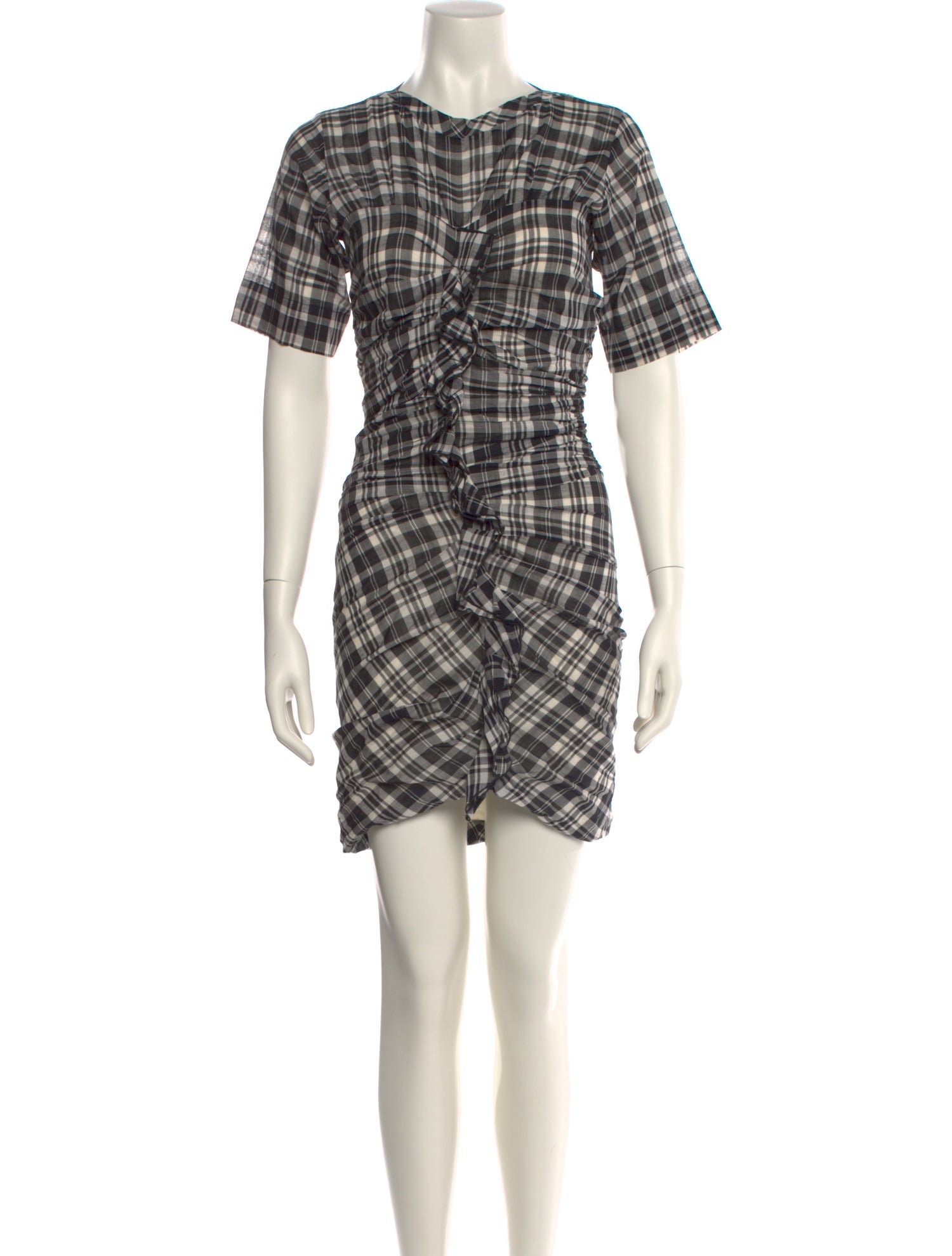 Étoile Isabel Marant Plaid Print Mini Dress