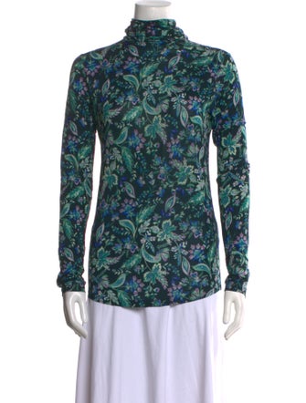 Étoile Isabel Marant Floral Print Mock Neck Blouse
