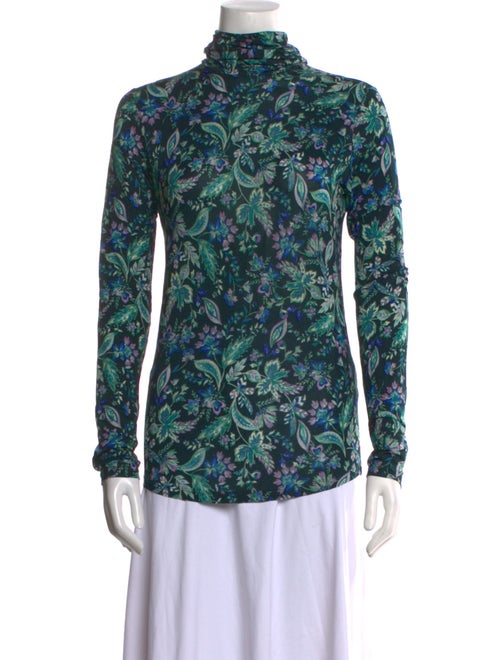 Étoile Isabel Marant Floral Print Mock Neck Blouse