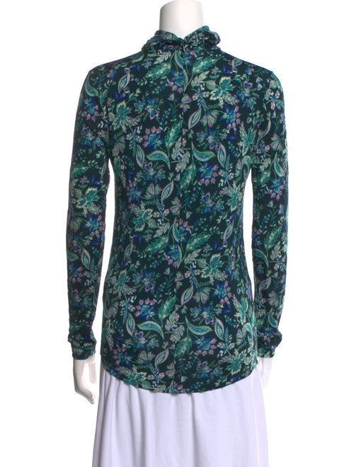 Étoile Isabel Marant Floral Print Mock Neck Blouse