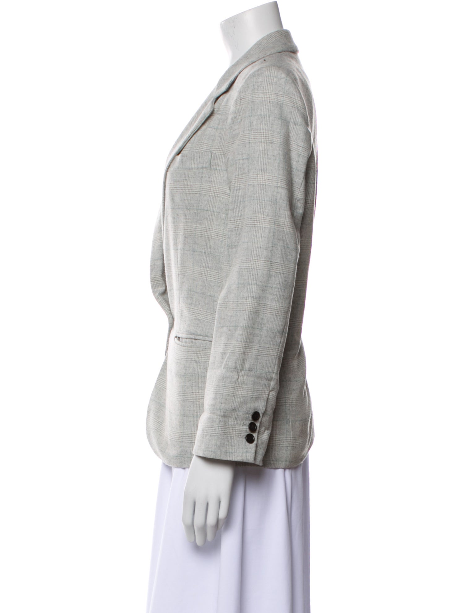 Étoile Isabel Marant Wool Plaid Print Blazer