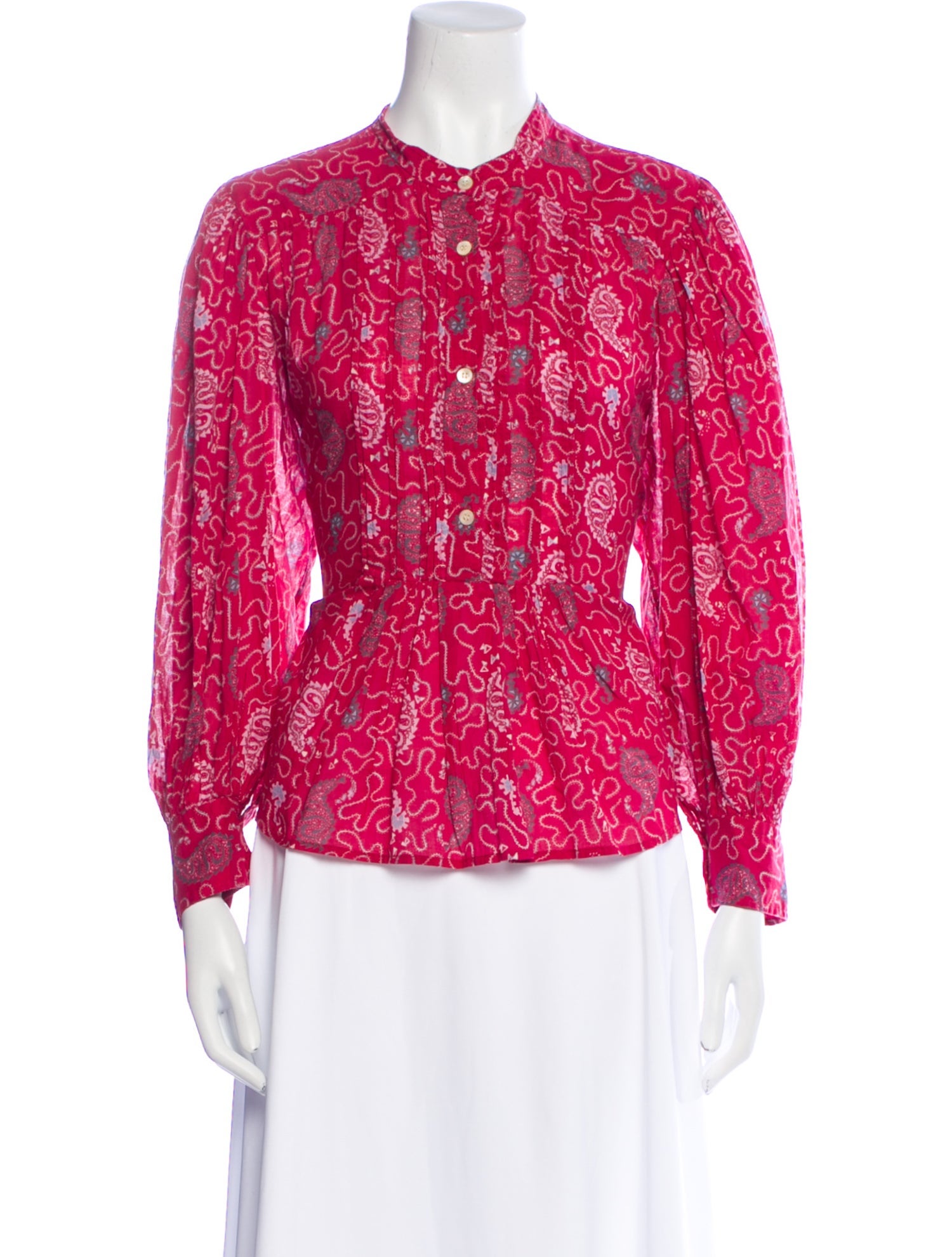 Étoile Isabel Marant Printed Mock Neck Blouse