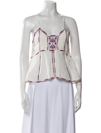 Étoile Isabel Marant Square Neckline Sleeveless Crop Top