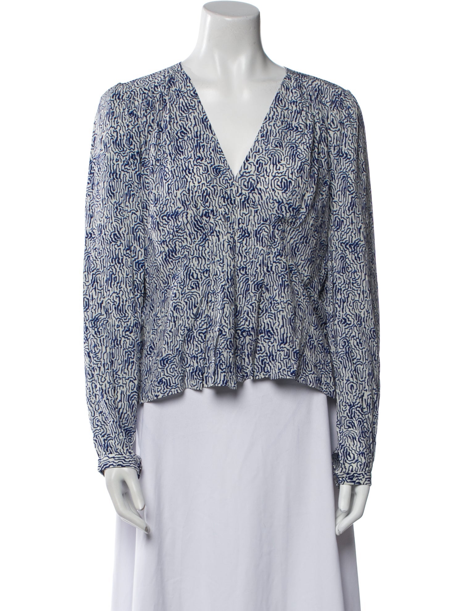 Étoile Isabel Marant Printed V-Neck Blouse