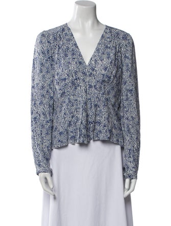 Étoile Isabel Marant Printed V-Neck Blouse