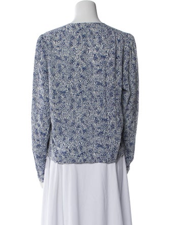 Étoile Isabel Marant Printed V-Neck Blouse