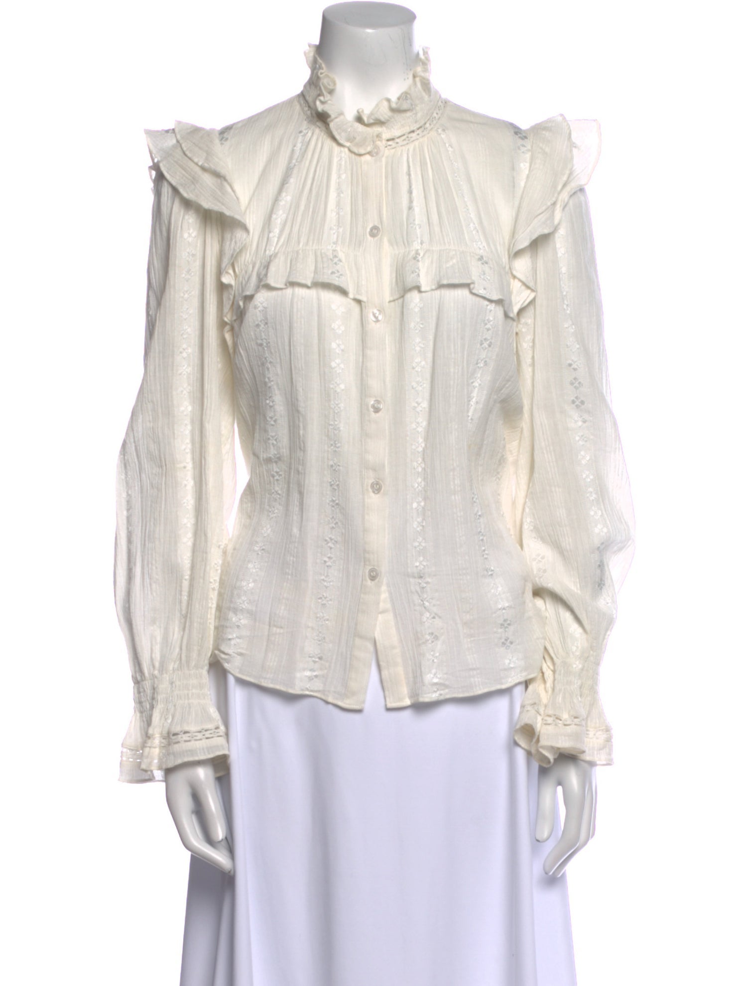 Étoile Isabel Marant Mock Neck Long Sleeve Blouse