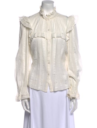 Étoile Isabel Marant Mock Neck Long Sleeve Blouse