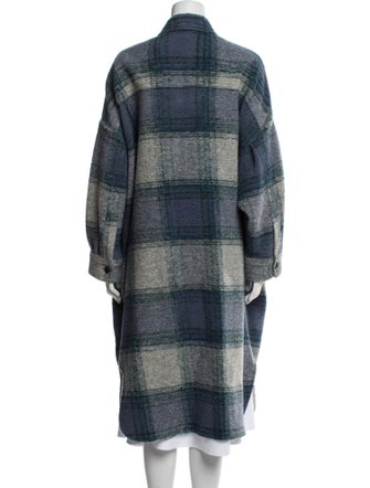 Étoile Isabel Marant Wool Plaid Print Coat