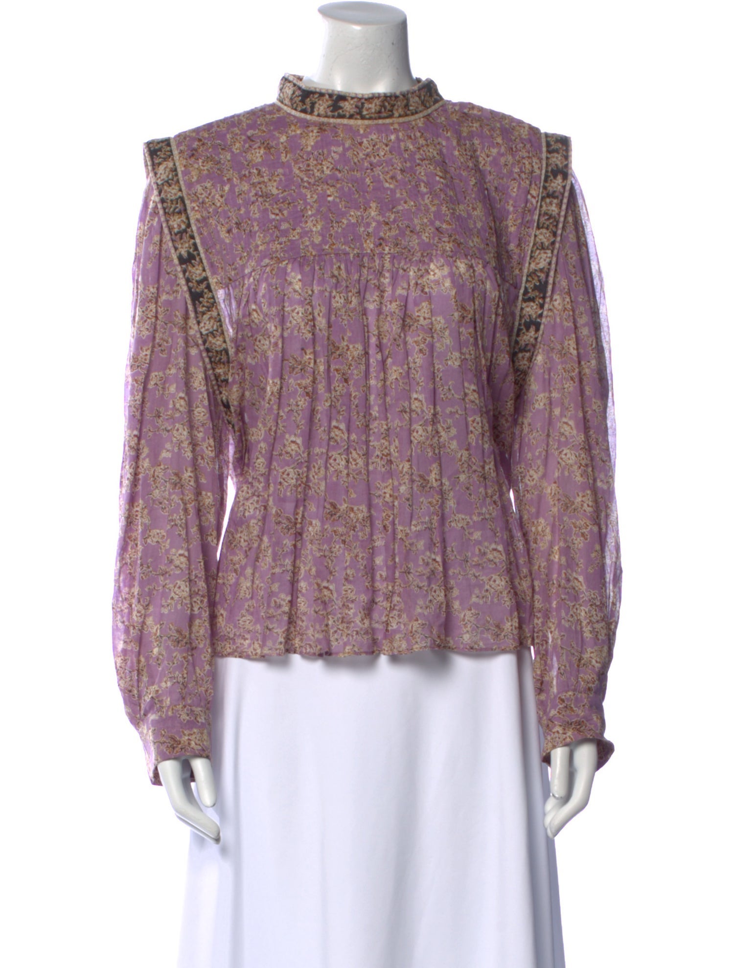 Étoile Isabel Marant Paisley Print Mock Neck Blouse