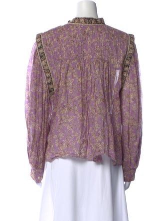Étoile Isabel Marant Paisley Print Mock Neck Blouse