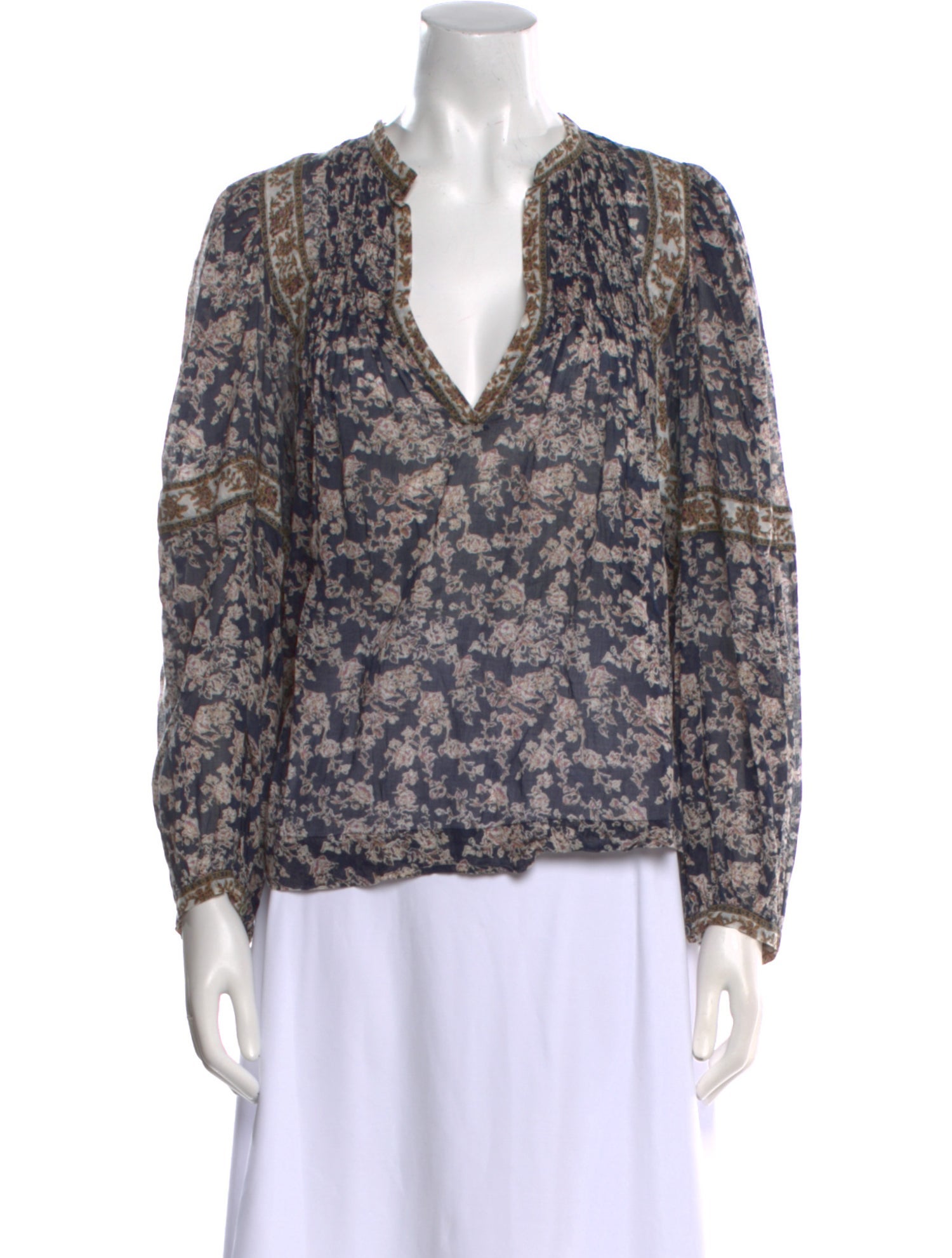 Étoile Isabel Marant Floral Print V-Neck Blouse