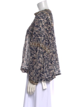 Étoile Isabel Marant Floral Print V-Neck Blouse