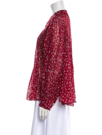 Étoile Isabel Marant Floral Print Mock Neck Blouse