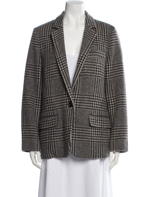 Étoile Isabel Marant Wool Plaid Print Blazer